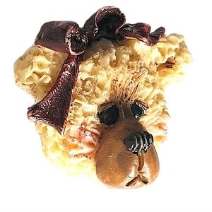 Vintage Golden Fancy Sad Bear Goldie Pin Brooch